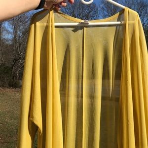 LuLaRoe Lindsay cardigan. Sheer. Size Large